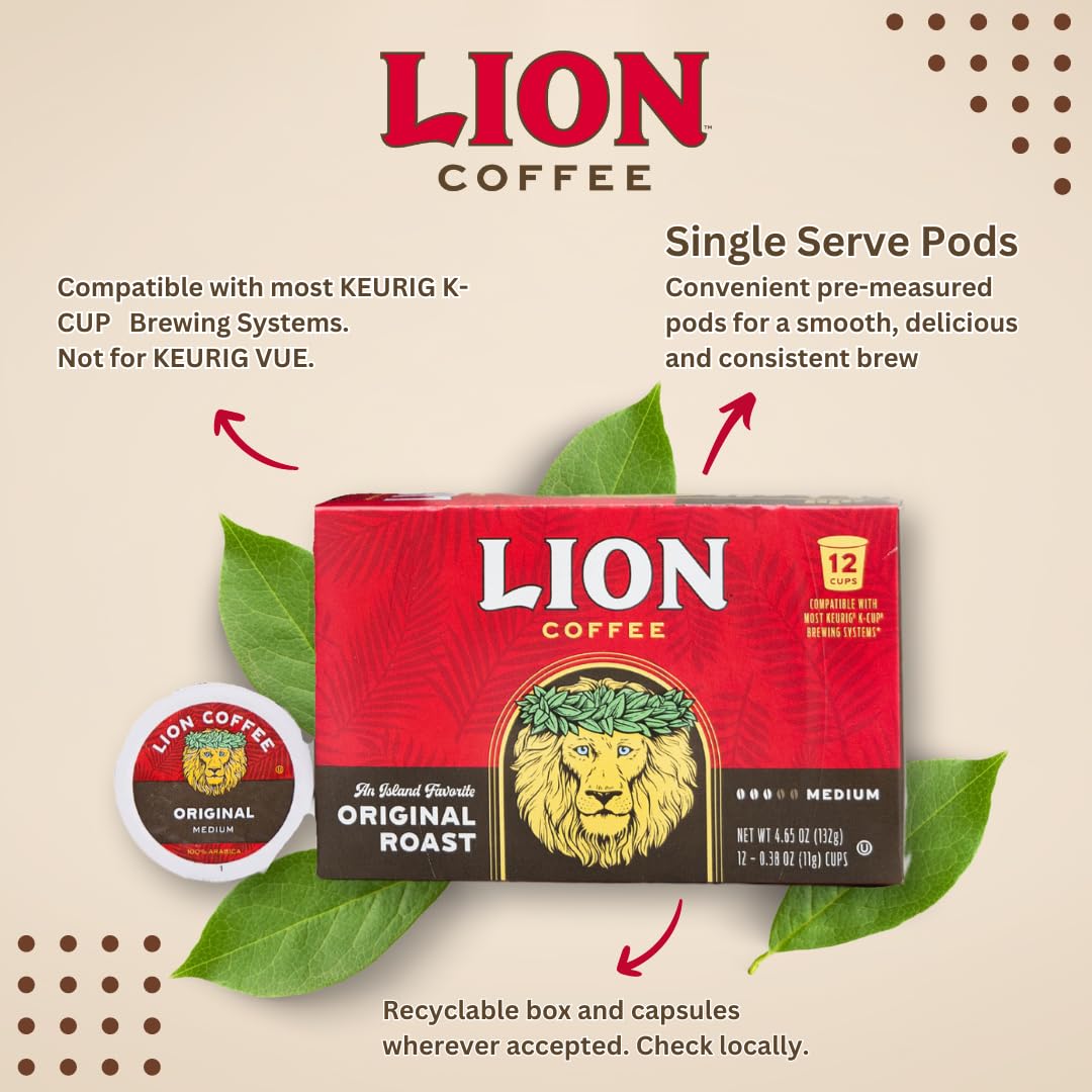 Lion Coffee Island Aroma scene evokes tropical ambience for home rituals.