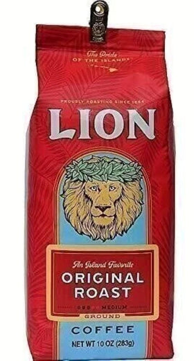 Lion Coffee Original Medium Roast ground 10oz bag for everyday brewing
