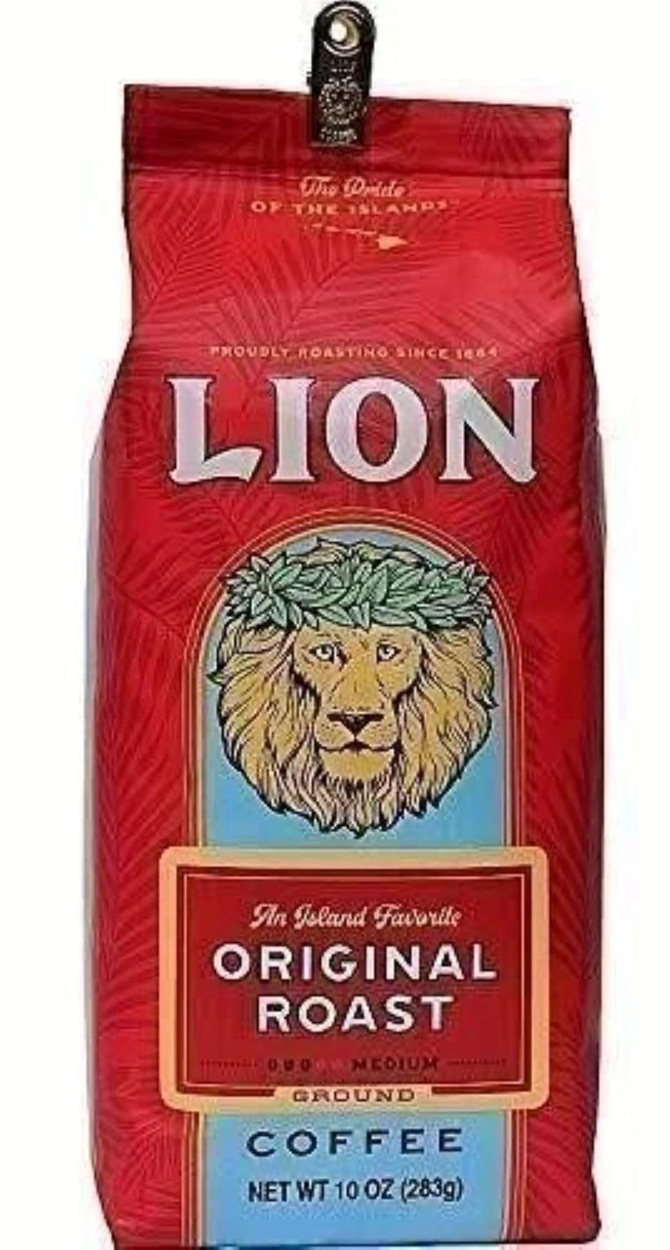 Lion Coffee Original Medium Roast ground 10oz bag for everyday brewing