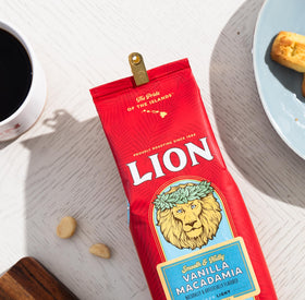 Lion Coffee Vanilla Macadamia aroma inviting tropical notes
