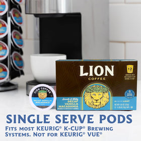 Lion Coffee Vanilla Macadamia flavor aroma highlighting tropical notes