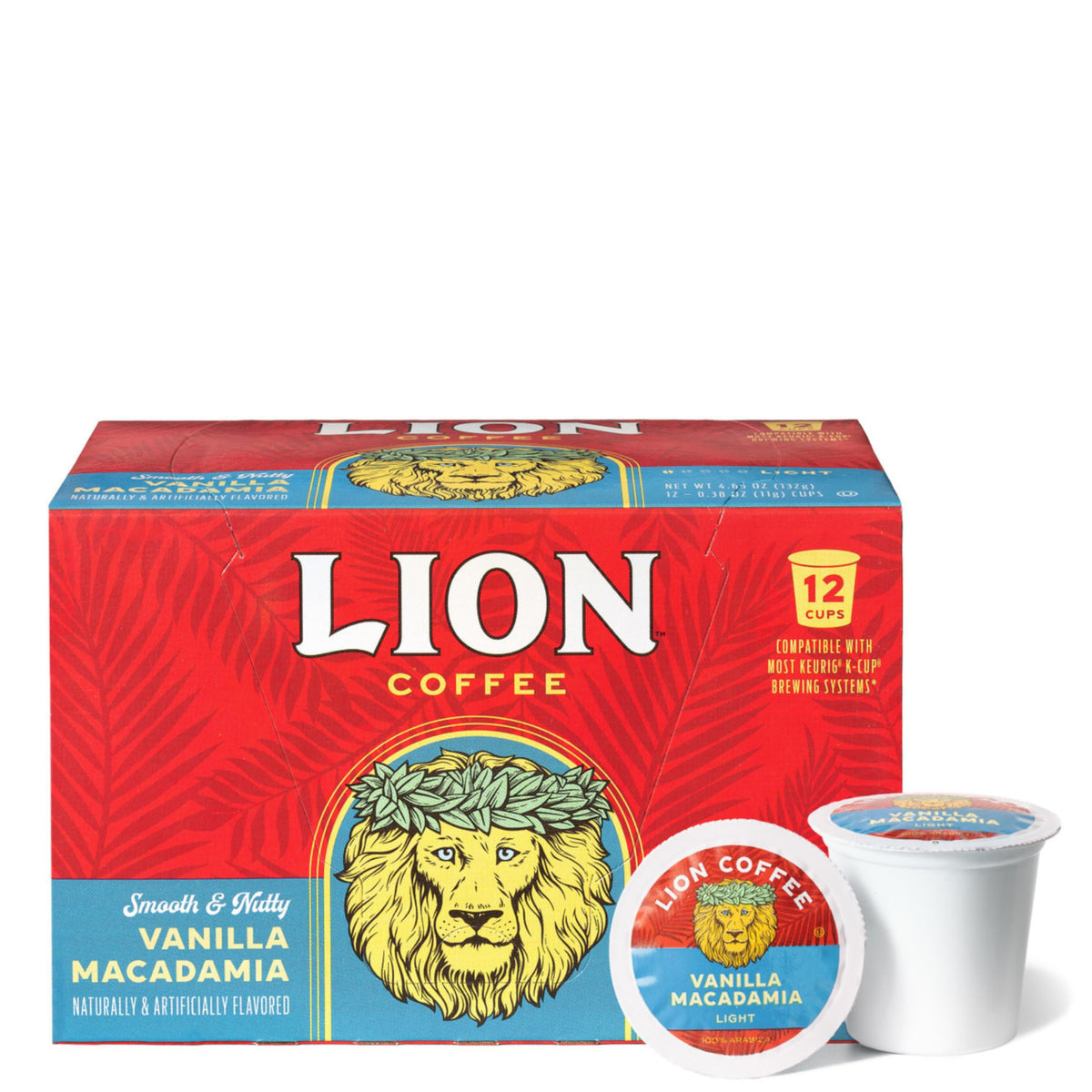 Lion Coffee Vanilla Macadamia pod pack shown for easy, flavorful mornings