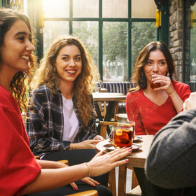 Lipton Black Tea Bags create a bold amber brew in a cup.