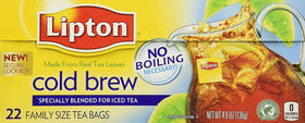 Lipton Cold Brew family iced tea bags – brew-ready for crisp home cold tea