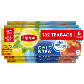 Lipton Cold Brew tea bags 22-count pack for quick iced tea at home