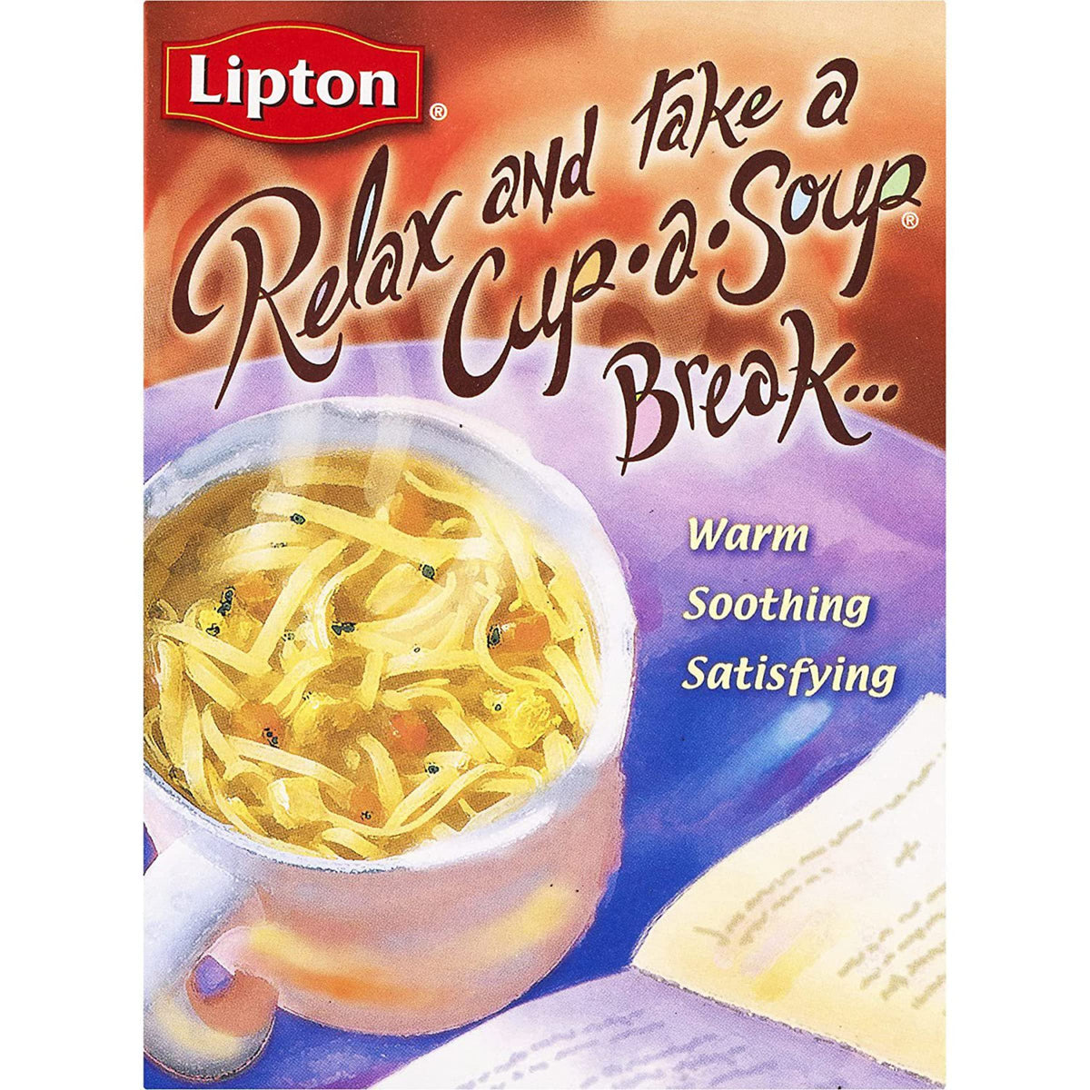 Lipton Cup-A-Soup Cream of Chicken box packaging, family-friendly convenience