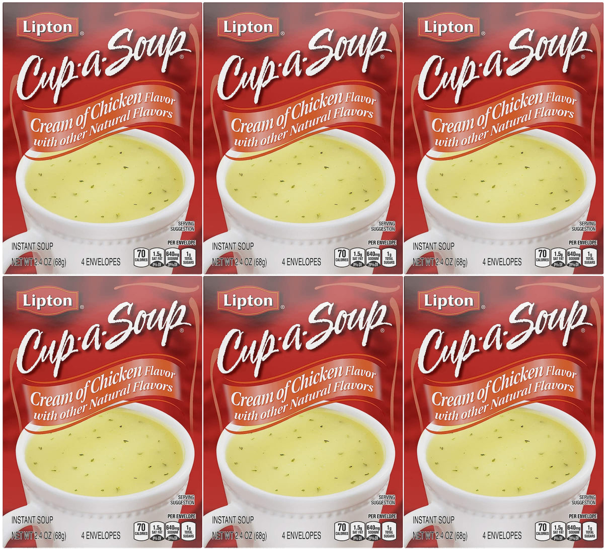 Lipton Cup-A-Soup Cream of Chicken cup, cozy aroma and quick comfort