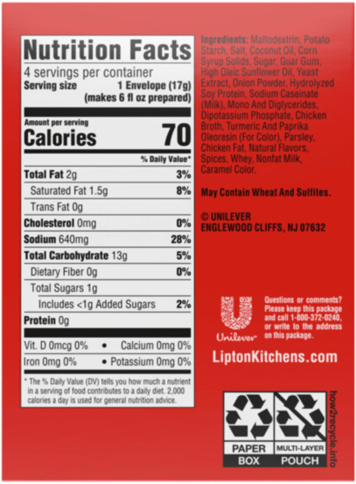 Lipton Cup-A-Soup Cream of Chicken cup close-up showing creamy texture and seasoning.