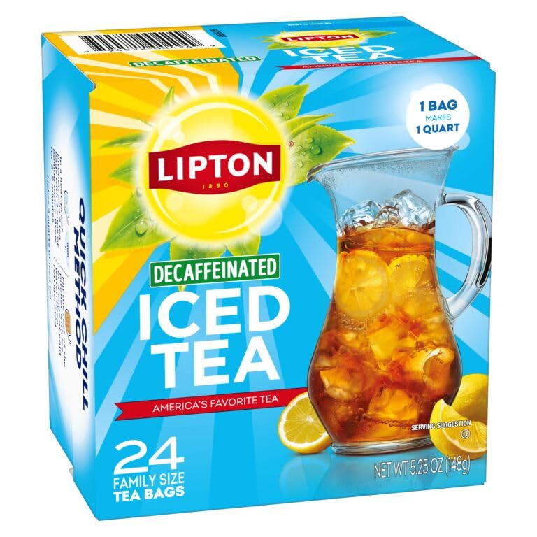 Lipton tea bags steeping in hot water to release aroma and smooth flavor.