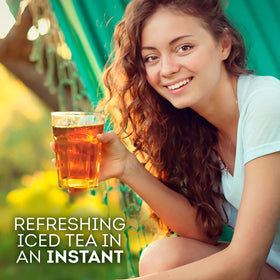 Real Lipton black tea leaves provide caffeine boost.