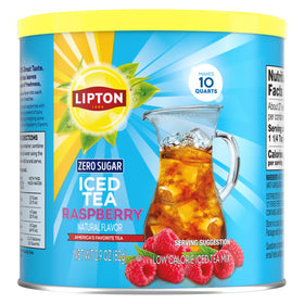 Lipton Diet Raspberry Iced Tea close-up of raspberry flavor and drinkable aroma.