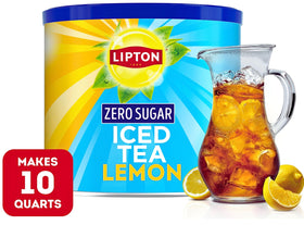 Lipton Diet Zero Sugar Lemon Iced Tea Mix scoop measure for large batches.