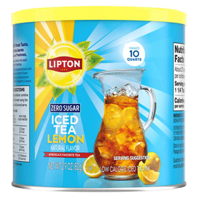 Lipton Diet Zero Sugar Lemon Iced Tea Mix pack of 3 canisters for easy bulk brewing.