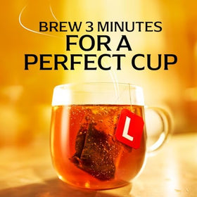 Lipton English Breakfast tea with milk or lemon for a personalized taste