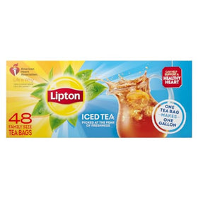 Lipton family-sized iced tea bags 48ct pack ready for easy daily brewing