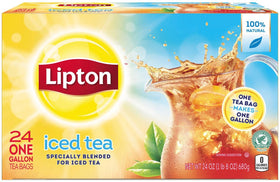 Lipton gallon-size tea bags packaging ideal for large-batch iced tea