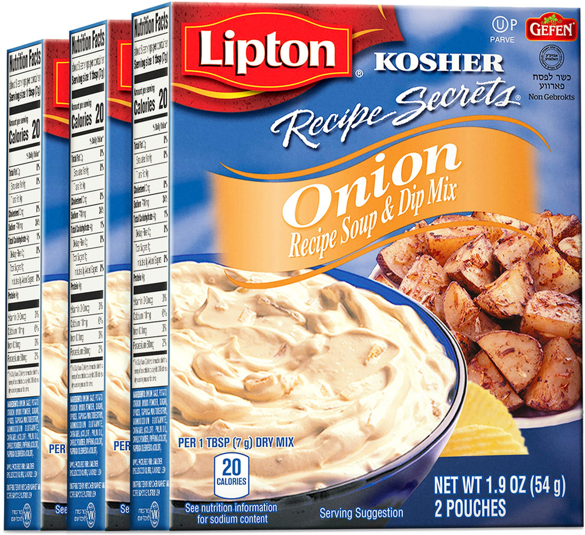 Lipton gluten-free onion soup and dip mix in a bowl for quick flavor