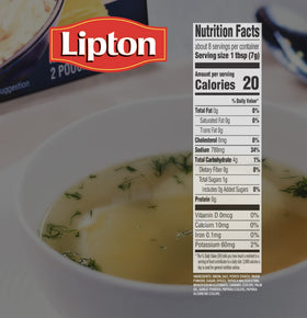 Lipton gluten-free onion soup dip mix on a kitchen counter ready for versatile use