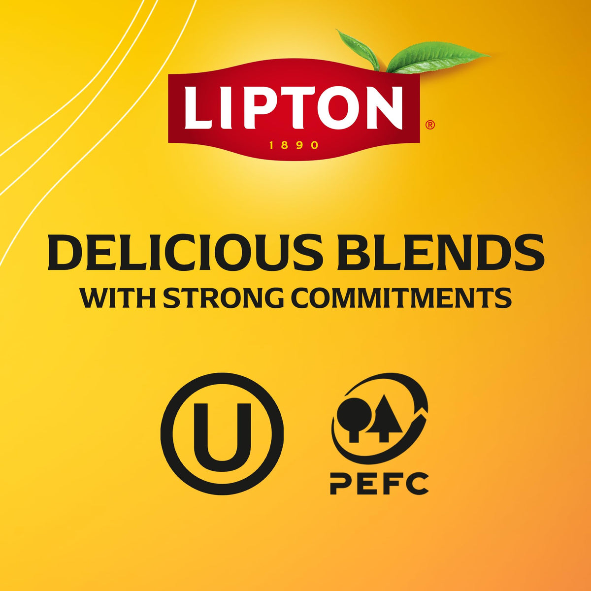 Heritage banner communicates Lipton's century-long tea expertise and trusted quality.