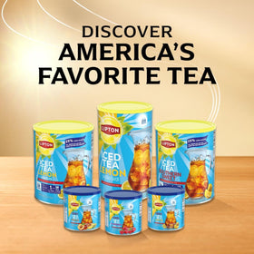 Lipton iced tea packaging emphasizes convenience and flavor.