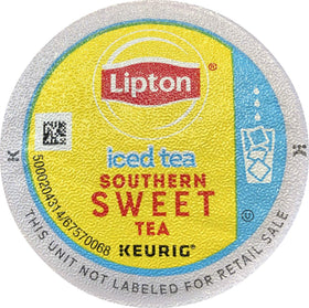 Lipton Southern Sweet Iced Tea K-Cups box ready for quick refreshment.