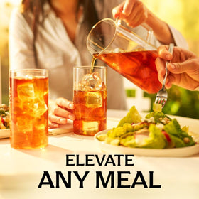 Lipton Lemon Flavor Iced Tea Mix packaging close-up on a kitchen surface
