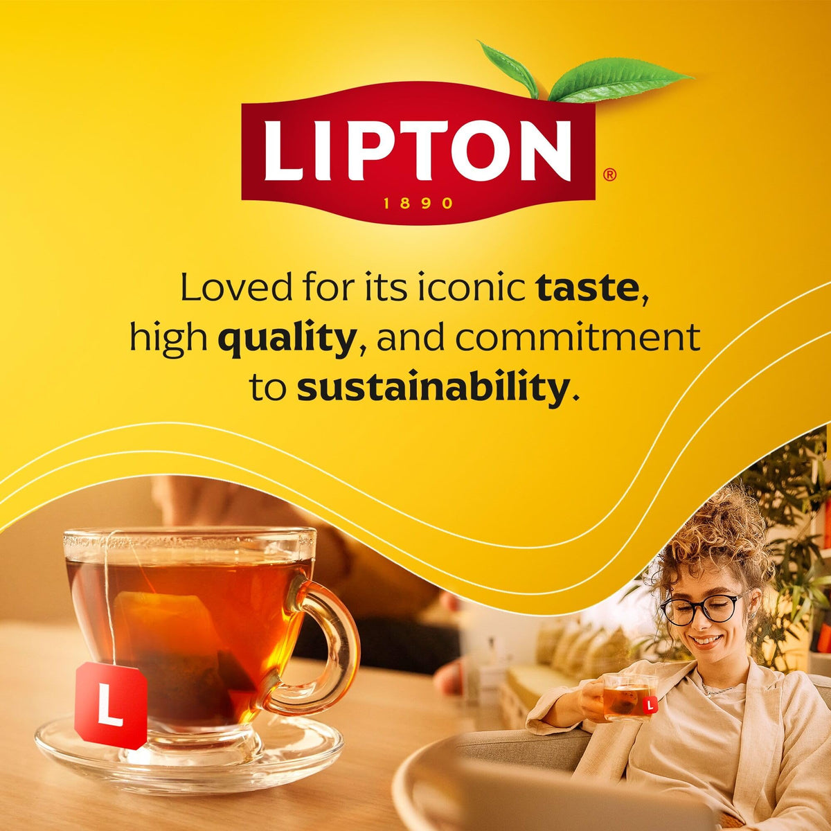 Lipton Lemon Ginger caffeine free herbal tea for anytime
