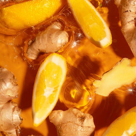 Lipton Lemon Ginger tea bags brewing hot or iced for refreshment