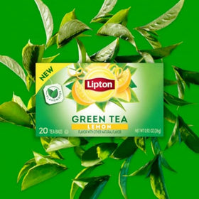 Lipton Lemon Green Tea lemon zest accent for bright aroma