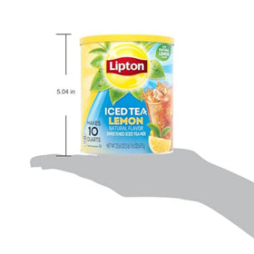 Lipton Lemon Iced Tea Mix glass ready for refreshing serving.