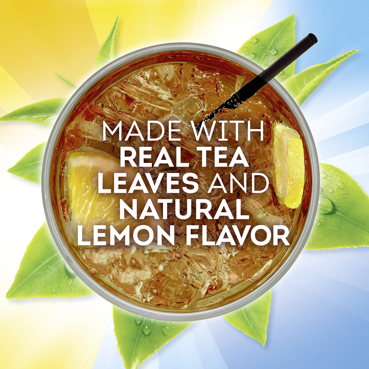 Lipton mix prep scene shows simple steps for delicious iced tea.