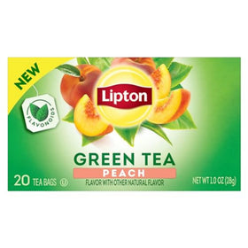 Pitcher of Lipton Peach Green Tea iced and ready to serve