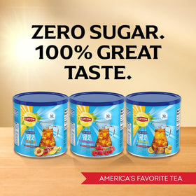A peach flavored iced tea pitcher ready to share