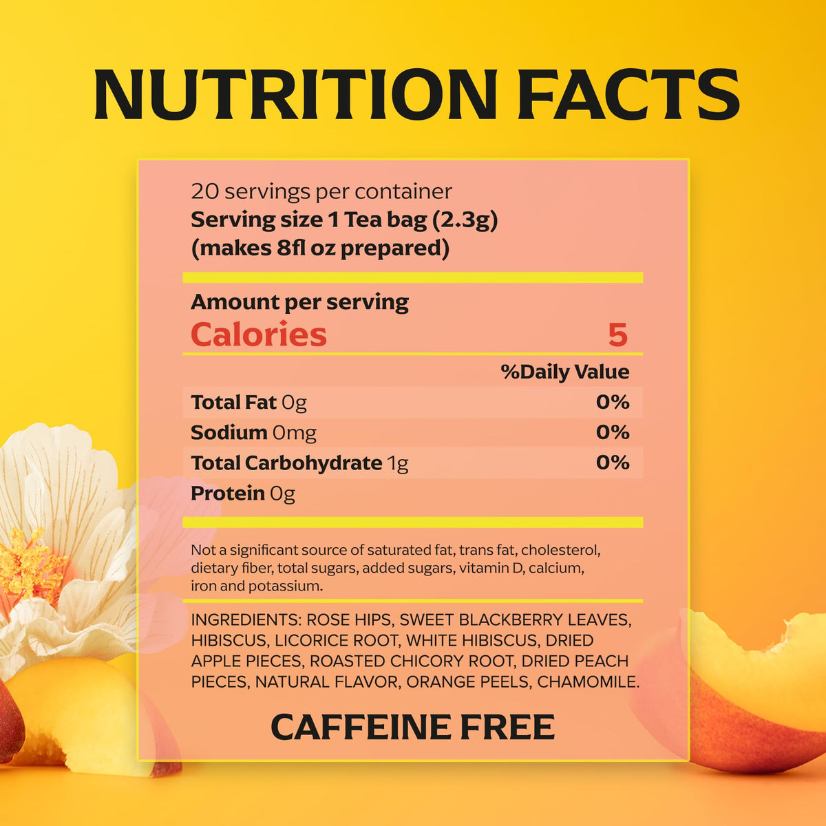 Iced peach tea in a tall glass showcases refreshing, caffeine-free summertime versatility.