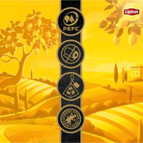 Lipton Rainforest Alliance certified tea supports responsible sourcing.
