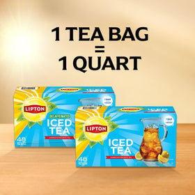 Lipton zero calorie black tea, ready to pour.