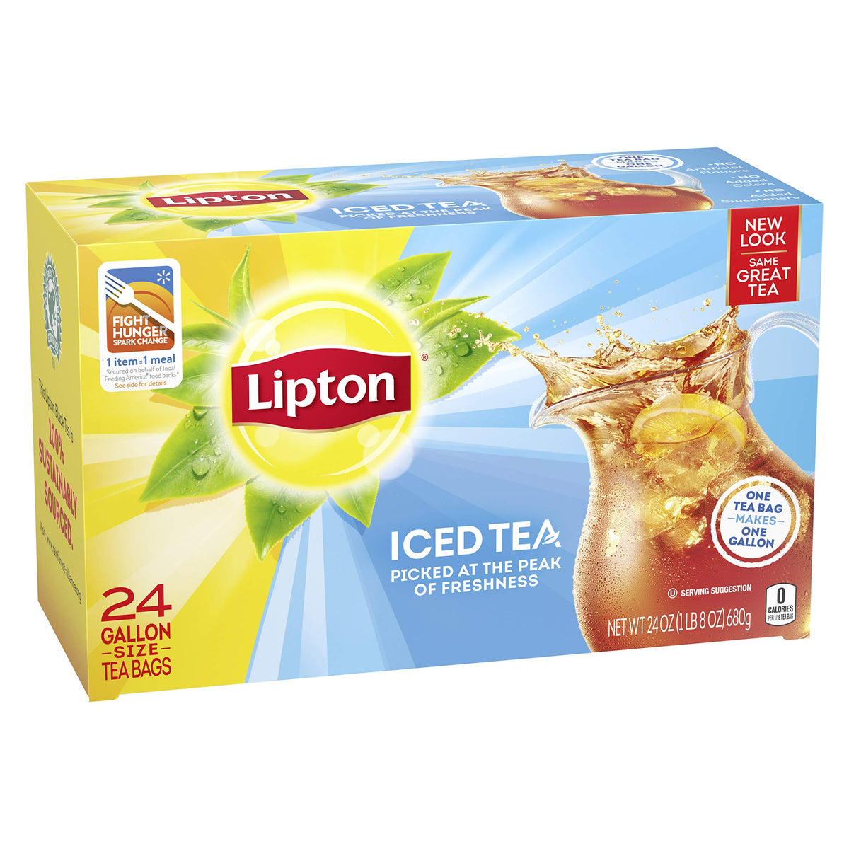 Lipton real tea leaves blend delivers authentic iced tea flavor.