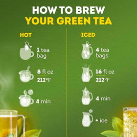 Lipton Signature Blend Green Tea jasmine steam enhancing a calm tea break.