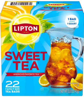Lipton Southern Sweet black tea leaves provide a smooth, balanced flavor.
