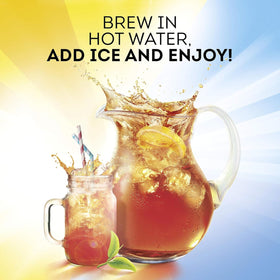 Lipton Southern Sweet Iced Tea Bags being poured into a cup