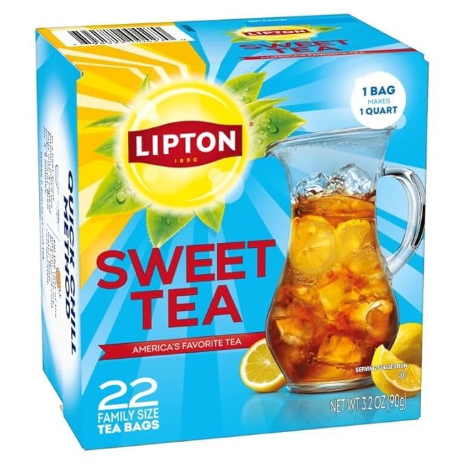 Lipton Southern Sweet Iced Tea Bags six-pack box keeps you stocked for gatherings.