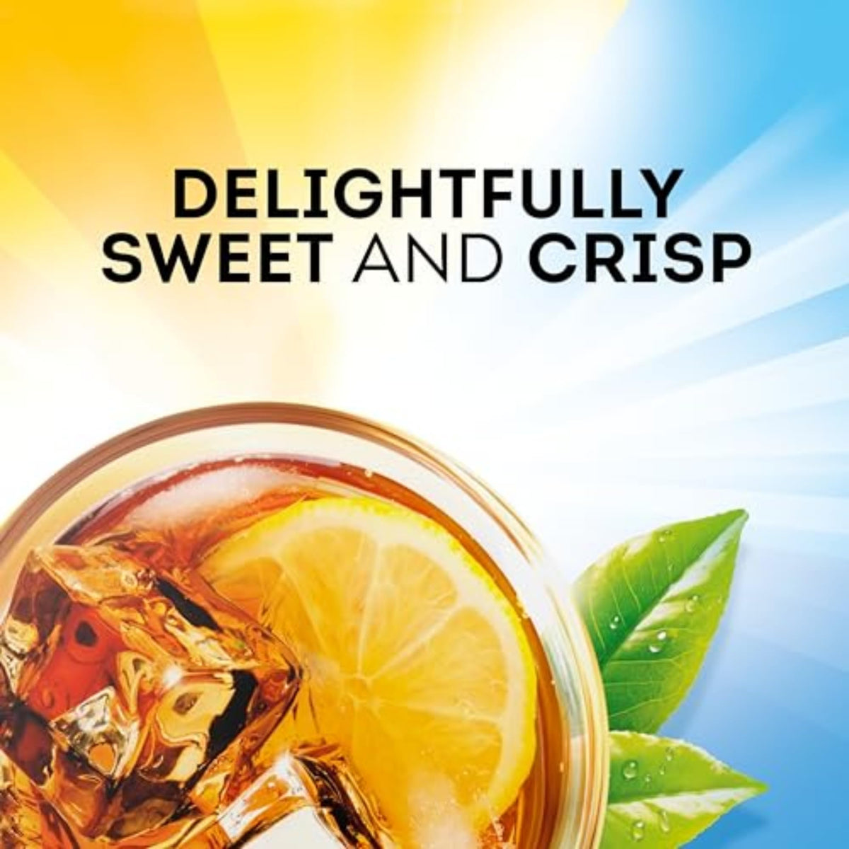 Close-up of Lipton Southern Sweet Iced Tea bags steeping in hot water.