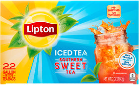 Lipton Southern Sweet Tea bag-steeping process for quick gallon brew