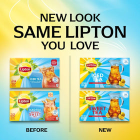 Chilled Lipton Southern Sweet Tea poured into a glass for gatherings.