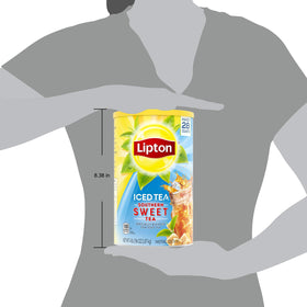Lipton Southern Sweet Tea Mix close-up of ingredients and powder texture for easy prep.