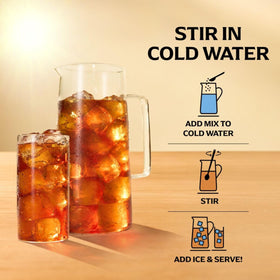 Office desk setup with Lipton Iced Tea Mix for easy breaks.