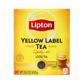 Lipton Yellow Label loose tea beads reveal premium flavor for a rich cup.