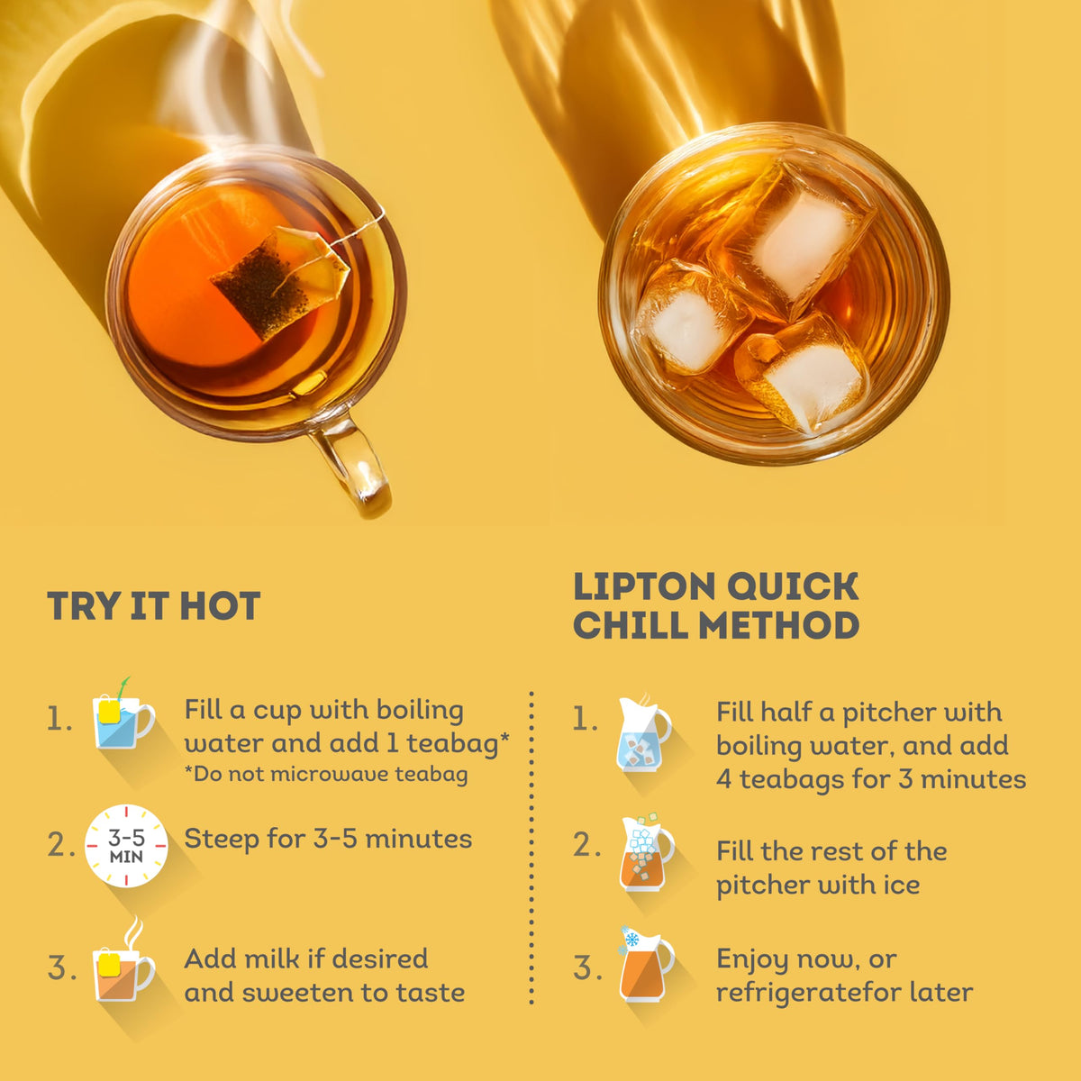 Lipton Yellow Label packaging signals premium quality and freshness for tea lovers.