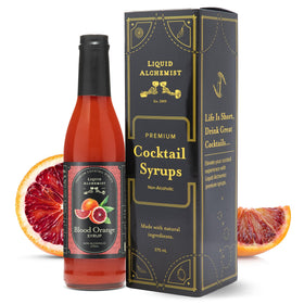 Liquid Alchemist Blood Orange Syrup bottle ready to mix bright cocktails.