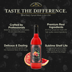 Tea cup presenting Blood Orange Syrup for flavorful non-alcoholic options.
